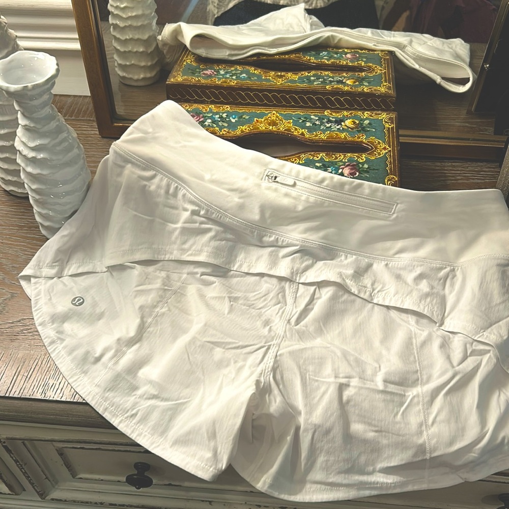 Lululemon white athletic shorts